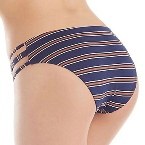 Isabella Rose Bikini Bottom XS Blue Purple Broadway Split Tab Swimwear Strappy - Picture 1 of 7